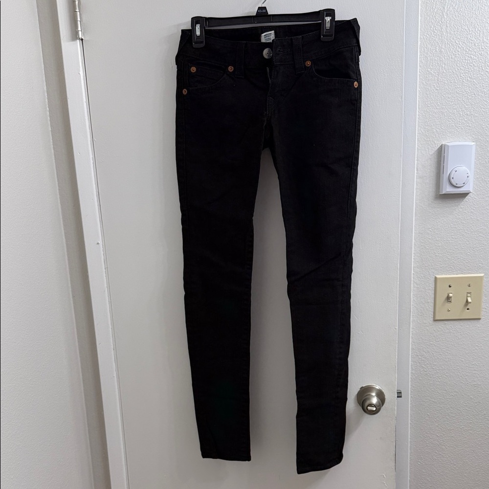 True Religion Women's Black Skinny Pants